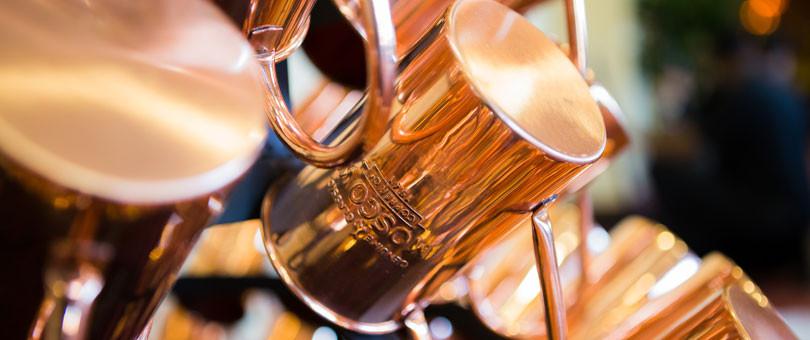 moscow mule copper cups