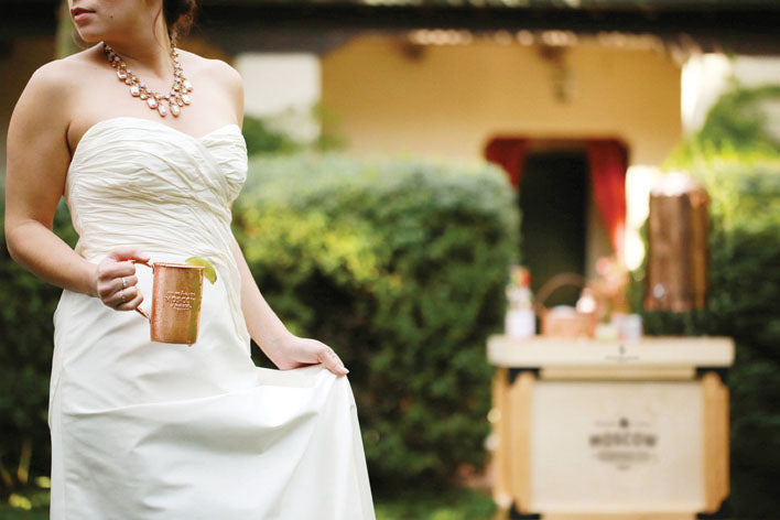 copper mugs for bride and groom