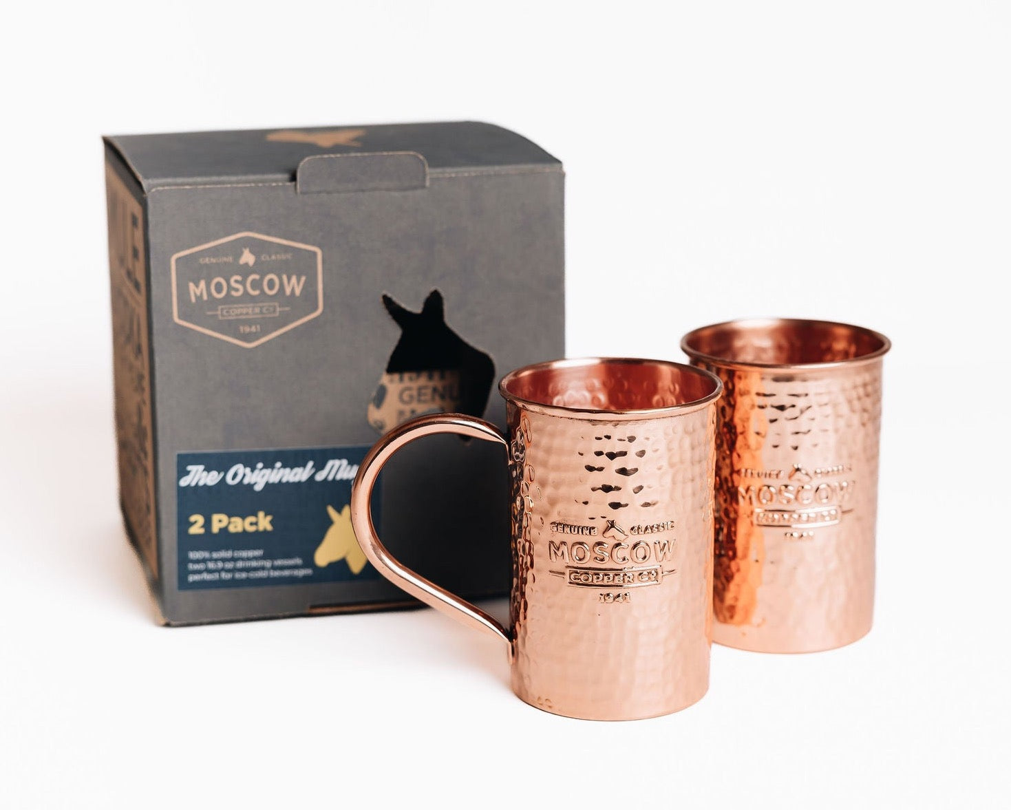 Two Original Moscow Mule Mugs with Gift box – Moscow Copper Co.