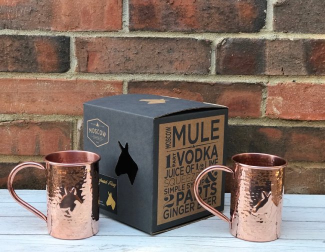 Two Original Moscow Mule Mugs with Gift Box
