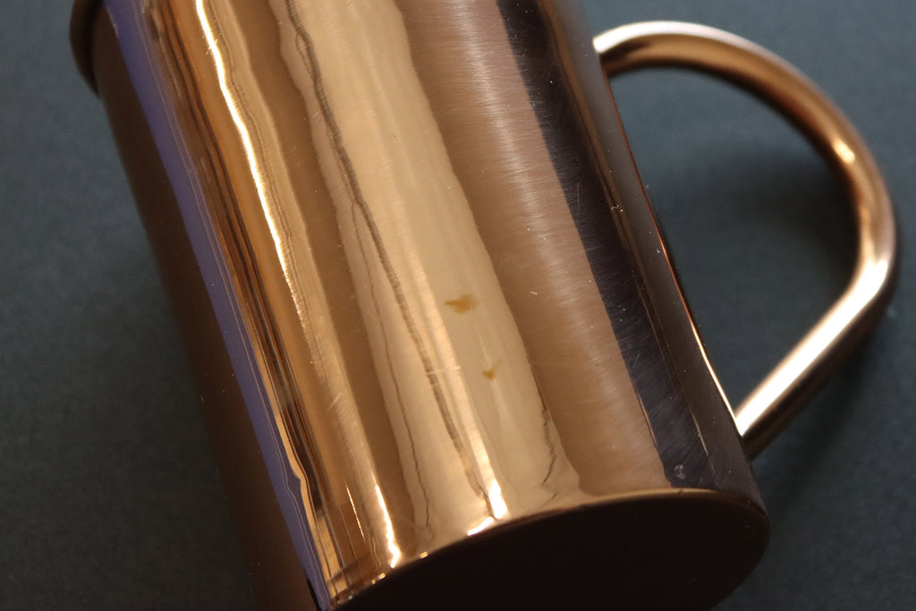 Copper Mug Imperfections and Discolorations: Handcrafted Mugs Bring Character