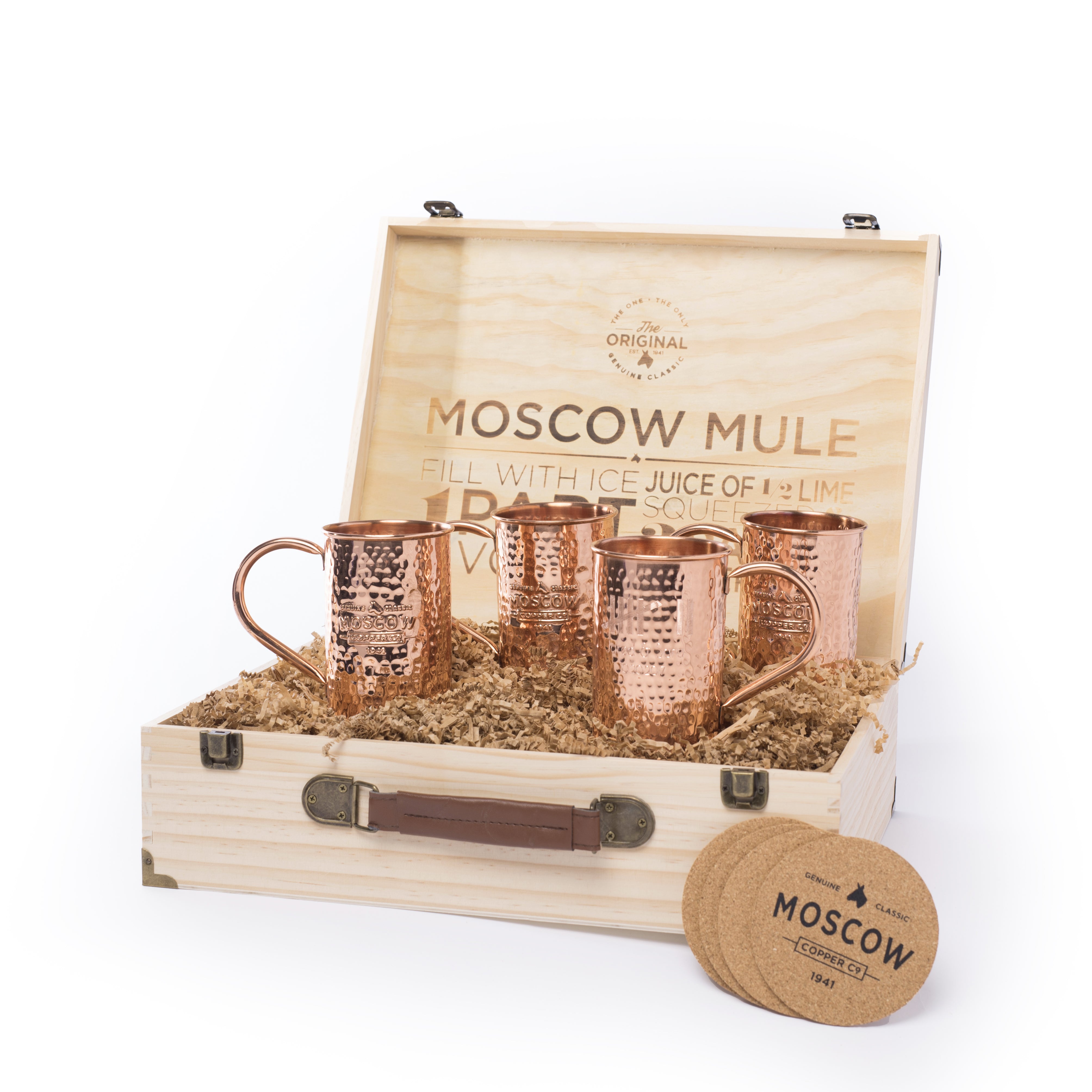 7 Year Anniversary Gift Set with Custom Engraved Copper Mugs
