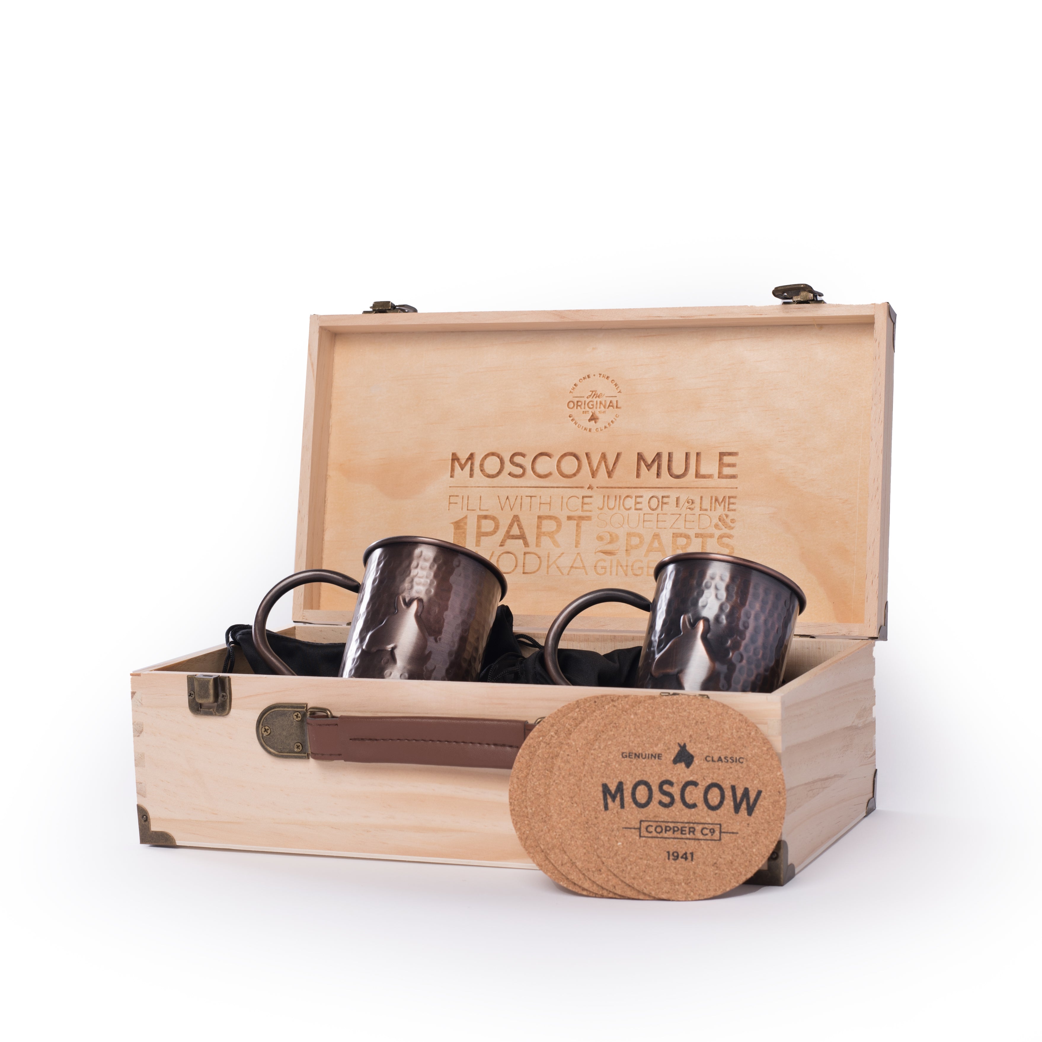 7 Year Anniversary Gift Set with Custom Engraved Copper Mugs