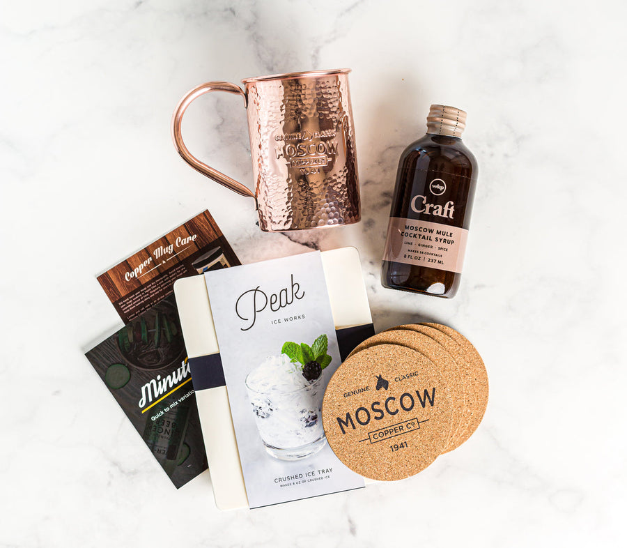 Mulehead Gift Set for Moscow Mule Cocktail Lovers Polished