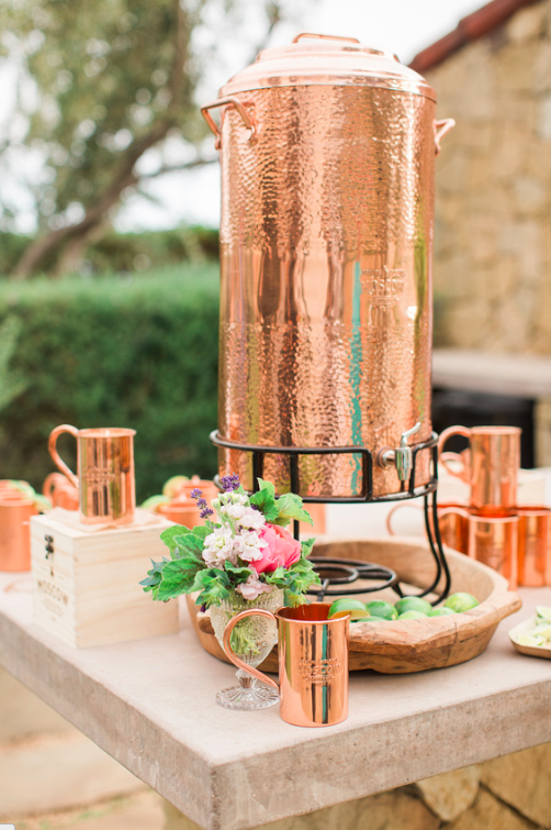 Moscow Copper Co.'s copper beverage dispenser is the perfect addition to any party spread.