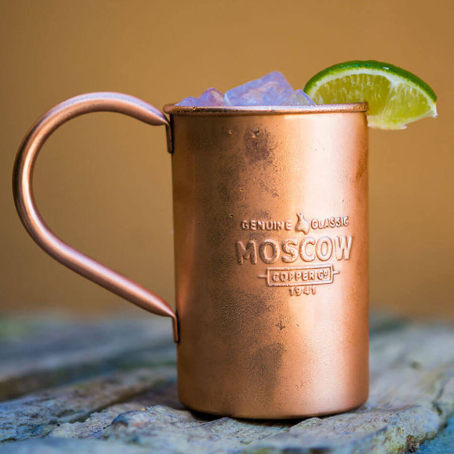 The 100% Original Moscow Copper Co. mug is the perfect vessel for your favorite Moscow Mule.